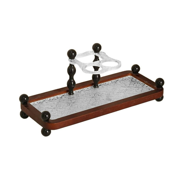 Soporte para cepillos de dientes, organizador de pasta dental, bandeja acrílica con múltiples ranuras, dispensador de jabón, bandeja para vaso de
