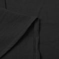 thumbnail image 5 of Liquidation! Uooqdmx Chemises en Lin pour Femmes, Chemises à Manches Courtes pour Femmes, Hauts Fluides pour Femmes, Blouse Col Rond Décontractée Coupe Ample Tunique, Hauts en Gaze pour Femmes, Noir 4TG, 5 of 5