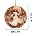 thumbnail image 3 of CSEONE Christmas Tree Decorations, Vintage Plastic Paper-Cut Hanging Decor for Holiday Wreath Mantel, Brown White Classic Pairs European Style Festive Home Decor, Beige, 3 of 8