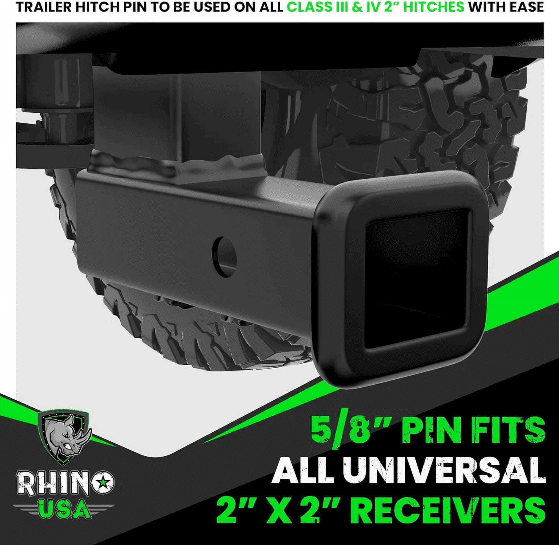 Rhino USA Locking Trailer Hitch Pin - Waterproof, Anti-Theft Lockable Pin with Rust Protection - Tow Truck, Boat, and Bike