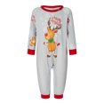 thumbnail image 2 of Elippeo Family Matching Christmas Pajamas, Baby Romper/Pet Clothes/Letter Snowflake Elk Print Long Sleeve Tops and Pants Sleepwear Set, 2 of 10