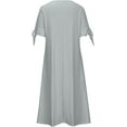 thumbnail image 4 of MORTTIC Women's Eyelet V-Neck Maxi Dress Short Sleeve Flowy A-Line Summer Beach Dress, S-5XL, 4 of 6