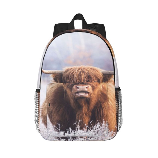 Easygdp Cow Mochila Ligera de 15 Pulgadas para Estudiantes, Mochila Cómoda para la Escuela y Viajes, Correas Ajustables
