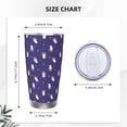thumbnail image 4 of Picia Astronaut Rabbit Pattern 20 oz Tumbler Stainless Steel Vacuum Insulated Coffee Ice Cup Double Wall Travel Flask Dual Lid Water Bottle, Eco-friendly Car Cup-Without Straw, 4 of 8