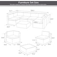 thumbnail image 3 of AECOJOY 7 PCS Patio Conversation Set, PE Rattan Wicker Outdoor Sectional Set with Cushions and Coffee Table, Patio Dining Set for Garden in Grey Rattan & Grey Cushion, 3 of 8