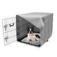 thumbnail image 5 of Abstract Dog Crate Cover, Continuous Floral and Lines Simplistic Soft Grey Illustration, Easy to Use Pet Kennel Cover Small Dogs Puppies Kittens, 7 Sizes, Charcoal Grey and Pale Grey, by Ambesonne, 5 of 6