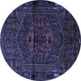 thumbnail image 1 of Ahgly Company Indoor Round Persian Blue Traditional Area Rugs, 7' Round, 1 of 4