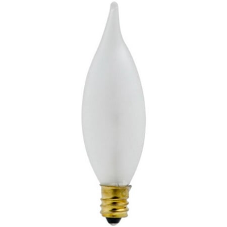 70871 15W Westpointe Frosted Chandelier Flame Tip Light Bulb - 2 Pack