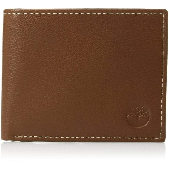 Cartera Timberland para Hombre de Piel Color Café con Bolsillo Abatible
