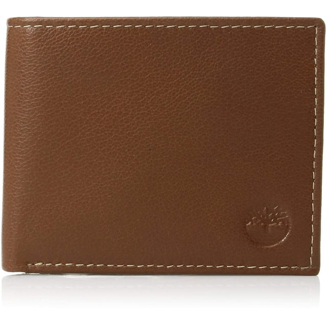 Cartera Timberland para Hombre de Piel Color Café con Bolsillo Abatible