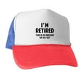 thumbnail image 3 of CafePress - I'm RETIRED - Adjustable Unisex Printed Trucker Hat with Mesh Back, 3 of 11