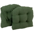 thumbnail image 1 of 16-inch Solid Microsuede U-shaped Tufted Chair Cushions (Set of 2), 1 of 2