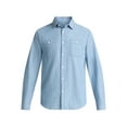 thumbnail image 4 of George Men's Chambray Button Shirt with Long Sleeves, Sizes S-3XL, 4 of 5
