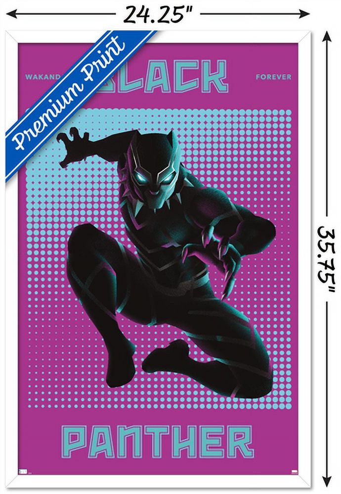 Marvel Shape of a Hero - Black Panther Wall Poster, 22.375" x 34", Framed