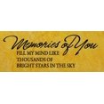 thumbnail image 2 of Memories Like Thousands of Stars Wall Vinyl Memorial Sticker Lettering Decal, 23x8-Inch, White, 2 of 4