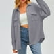 thumbnail image 5 of Camisa con bolsillos de color liso para mujer: top de punto holgado de manga larga, poliéster, versátil para primavera/otoño, tallas US 4-12, EU 34-42, 5 of 8
