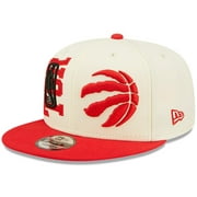 Men's New Era Cream/Red Toronto Raptors 2022 NBA Draft 9FIFTY Snapback Adjustable Hat - OSFA