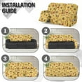 thumbnail image 6 of Xoenoiee Bee Candy Bell Flower Pattern Recliner Sofa Covers Stretch 3 Seater Recliner Couch Covers for 3 Cushion Couch 8 Pieces Washable Reclining Sofa Slipcovers, 6 of 7