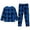 P10-Blue, variant on Glisme Winter Pajamas Boy O Neck Nightwear Short Sleeve T Shirt Pants Plaid Prints Sleepwear 4 Years Soft Toddler Wear Red