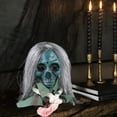 thumbnail image 4 of Voice Activated Walking Ghost Skull Decoration – Light Up Halloween Prop with Sound, Motion & Glowing Eyes – Horror Animatronic for Porch, Backyard, Party or Haunted House, 4 of 5