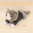 thumbnail image 2 of Weighted Soft Cat Plush Toy Body Pillow - Cute Lifelike Kitten Stuffed Animal (Clothes Removable), 2 of 7