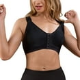 thumbnail image 6 of Nebility Post-Surgical Bra Wide Adjustable Straps with Front Closure Wirefree(Black Large), 6 of 8