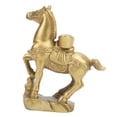 thumbnail image 4 of Estatua de caballo hecha a mano, símbolo de riqueza, estatua de caballo de pie, escultura de caballo de latón de aspecto Real para decoración de escritorio, 4 of 8