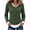Army Green, variant on Tqcoqu Women's Faux Two Piece Ribbed Knit Top,V Neck Long Sleeve Layered Hem Slim Fit Casual Pullover Blouse