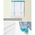 thumbnail image 5 of Blue Nautical Coastal Tie Up Curtains for Kitchen Bathroom Bedroom Windows 54 Inch Length, Summer Beach Shell Conch Starfish Balloon Drape Curtains Shade Rod Pocket Drapery Curtain Panel, 42"x63", 5 of 7