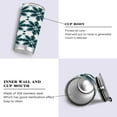 thumbnail image 2 of 20oz Stainless Steel Tumbler with Straw, Double Wall Insulated Travel Tumbler Dark Green Geometric Flowers, 2 of 8