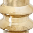 thumbnail image 2 of Rae Set of 2 Glass Vases, Tall Round Cylinders, Amber Yellow, Clear Finish- Saltoro Sherpi, 2 of 5
