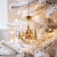 thumbnail image 4 of Glowing Christmas Story Ornament with Warm LED and 3D Mini Holiday Scene Glowing Christmas Story Ornament, 3D Mini Scene, Warm LED Glow, Ready To Hang, Tree And Wreath Decor, 4 of 7