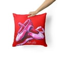 thumbnail image 2 of Ballet Shoes Red Fabric Decorative Pillow, 2 of 4