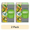(2 pack) V8 +Energy Sparkling Lemon Lime Juice Energy Drink, 11.5 fl oz Can, 4 Count