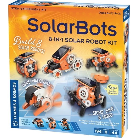 Thames & Kosmos Solar Bots: 8-in-1 Solar Robot Kit, Ages 6 