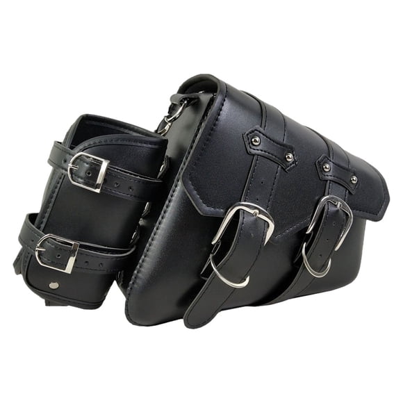 Yuarrent Carteras universales para motocicleta, tarjetas, dinero, gran capacidad, bolsa de almacenamiento para sillín, portátil, ajustable, Mochilas de mochilero Set 2 Derecha 1pc