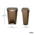 thumbnail image 2 of Umbra 13 gal Brim Plastic Step Soft Close Lid Kitchen Trash Can, Bronze, 2 of 13