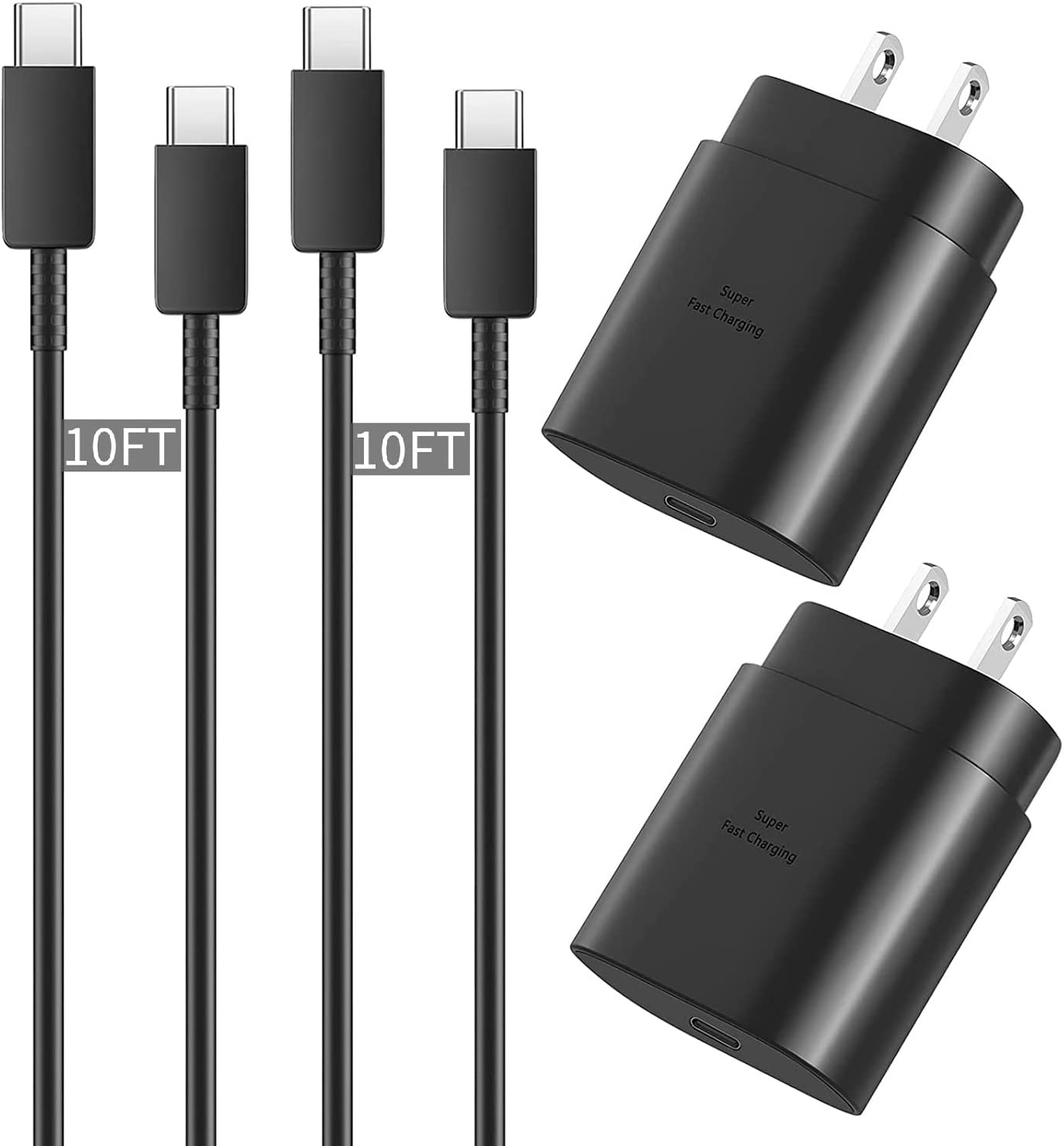 Super Fast Charger Type C, 2 Pack 25W USB C Wall Charger Fast Charging