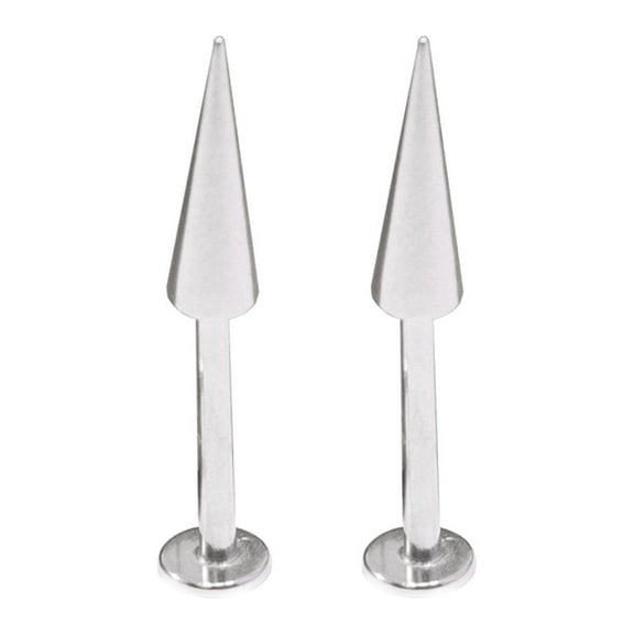 Pair of Labret Monroe Jewelry Large Spike / Cone Design 16G 3/8" 10mm
