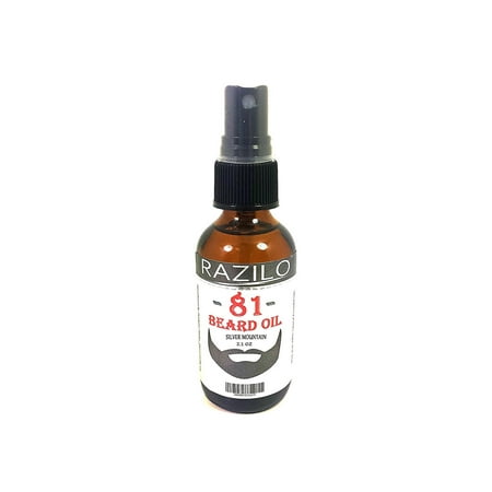 RAZILO 81 SILVER MOUNTAIN FRESH SCENT Beard Oil Spray for Men. Leave-in Beard & Mustache Conditioning Premium Oil Blend that Promotes Healthy Hair Growth; Soften Your Skin & Fights Itch: 2.1 oz