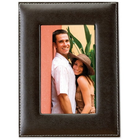 Leather Frame - Dark Brown Leather 5x7 Picture Frame