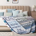 thumbnail image 3 of LHSHID 60th Birthday Gifts for Women Men Happy 60th Birthday Decorations Women Men 60th Birthday Gifts Ideas for Her Him Husband Throw Blanket 50"x60", 3 of 7