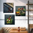 thumbnail image 3 of wall26 3 Panel Canvas Wall Art Delicious Food Pictures Home Wall Decorations for Bedroom Living Room Paintings Canvas Prints Framed - 16"x16"x3 Panels, 3 of 4