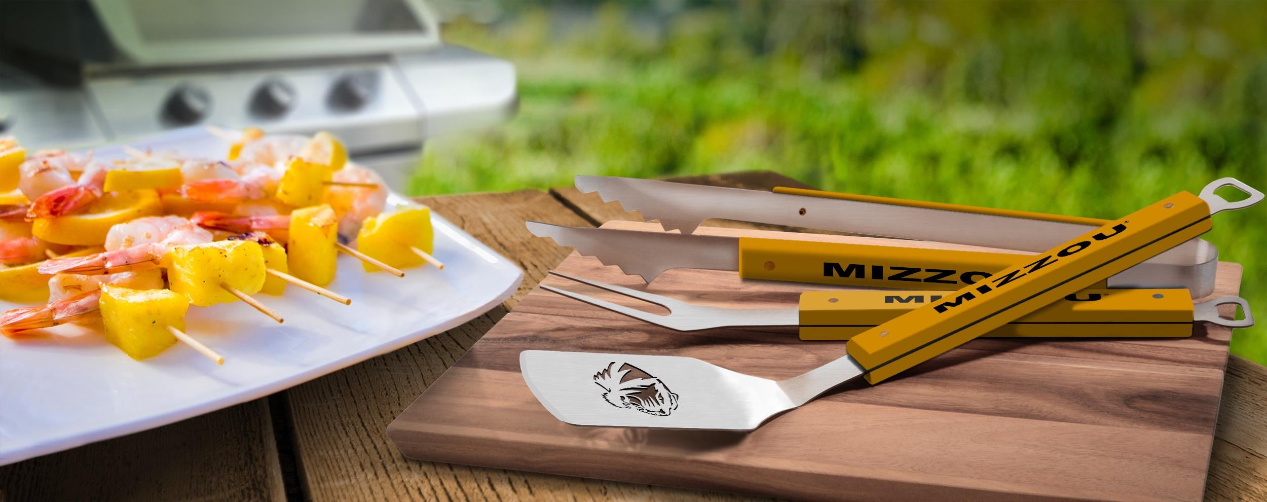 YouTheFan NCAA Missouri Tigers Spirit Series 3pc BBQ Set