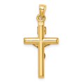 thumbnail image 3 of 14k Yellow Gold Hollow Crucifix Pendant, 3 of 5