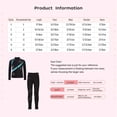 thumbnail image 6 of TiaoBug Kids Girls Shiny Figure Ice Skating Long Sleeve Jacket with Gymnastics Leggings Set Blue Green 12, 6 of 6