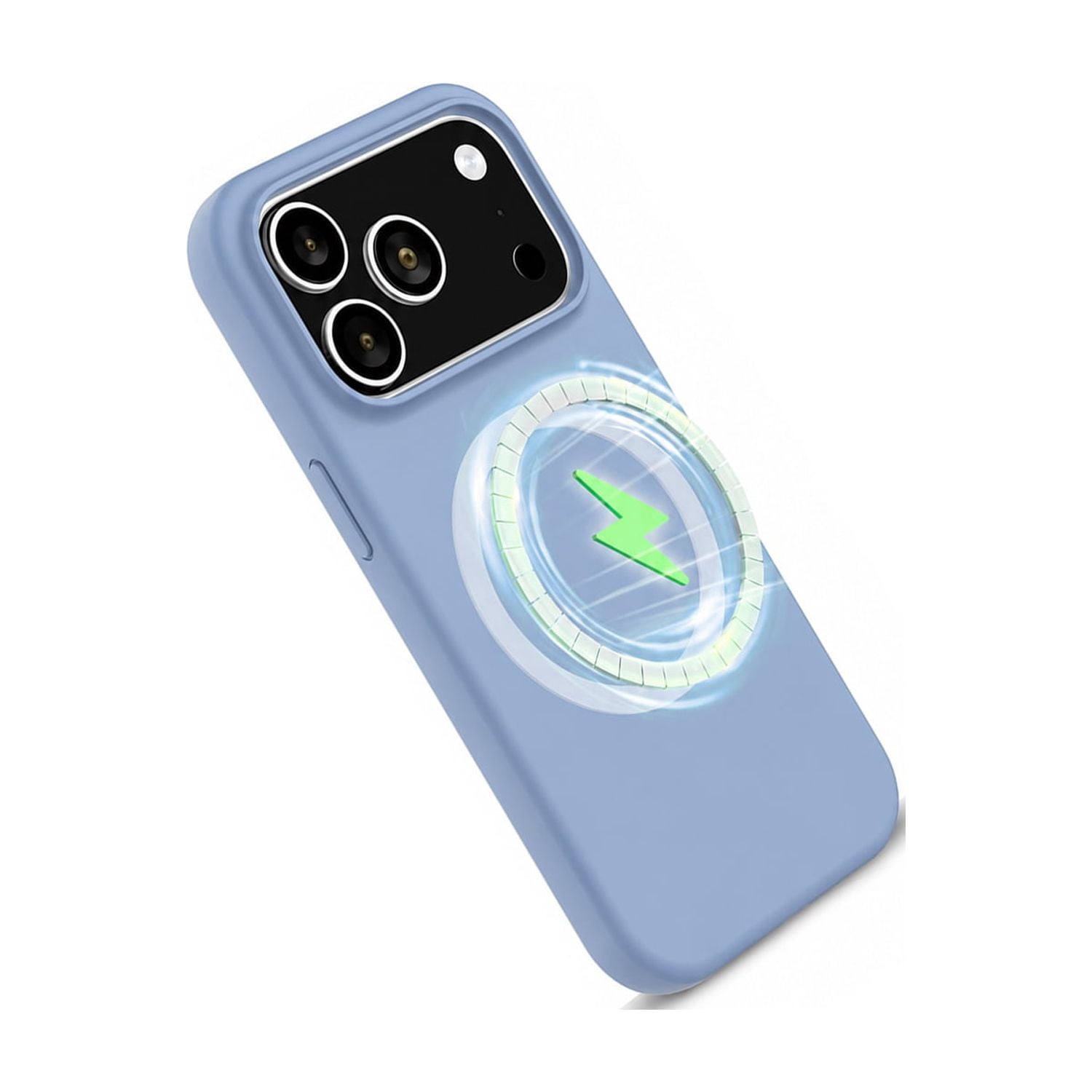 Minimalist Silicone MagSafe Protective Cover for iPhone 17 Pro Max - Light Blue