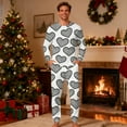 thumbnail image 5 of Lorytime Couples Pajamas Matching Sets Valentines Heart Long Sleeve Crewneck Pullover with Pockets Trousers Men Loungewear, 5 of 8