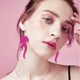 thumbnail image 2 of Exaggerated Acrylic Geometric Flame Earrings Lightweight Unique Fire Shaped Dangle Drop Earrings for Women Party Statement Jewelry Gifts, 2 of 14