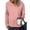 c01Pink, variant on Arnsht Women's Fall Sweatshit Lightweight Oversized Sweatshirts Long Sleeve Plain Turn Down Collar Pullover Shirts Pink L